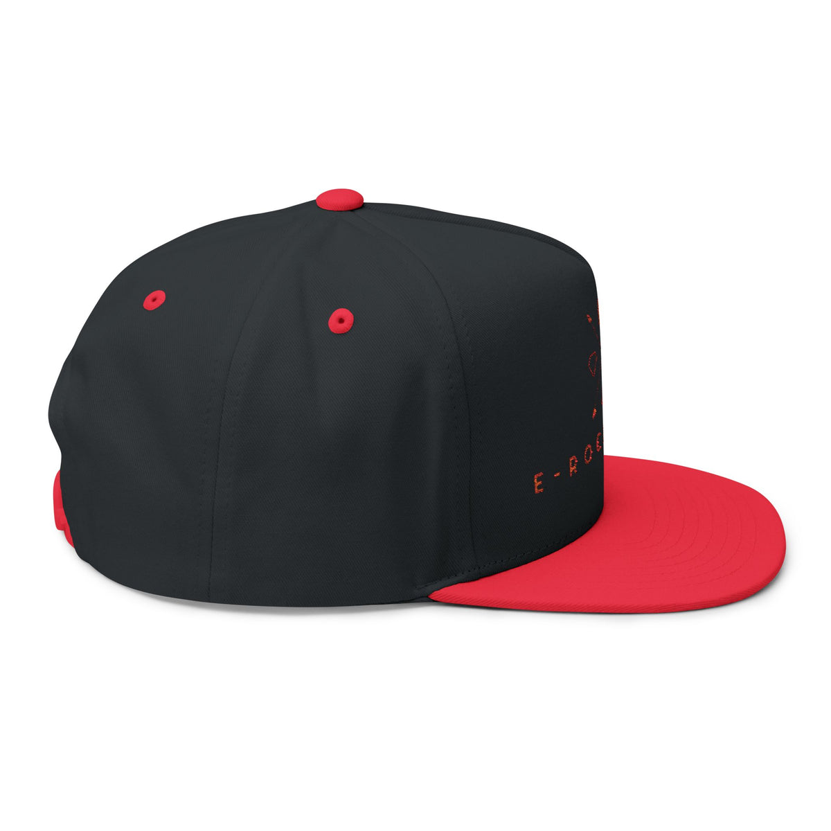 E-Rock Moto Embroidered Flat Bill Cap — Motorcycle Logo Snapback
