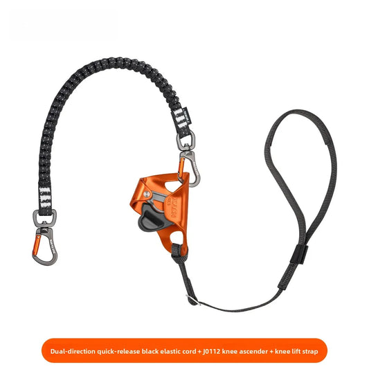 Outdoor Adventure Knee Ascender,Running Rope High Altitude Operation Footrest, Cave Exploration Tree Climbing Rope Knee Ascender