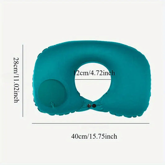 Inflatable Portable Neck Pillow U-shaped Pillow That Can Be Stored And Self Filled Suitable For Outdoor Travel Business Trips