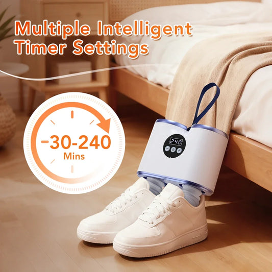 Portable Shoe Dryer with Fan Heater Intelligent Quick-Drying Ski Boot Dryer with Timer Boot Dryer for Work Boots Sneakers Socks