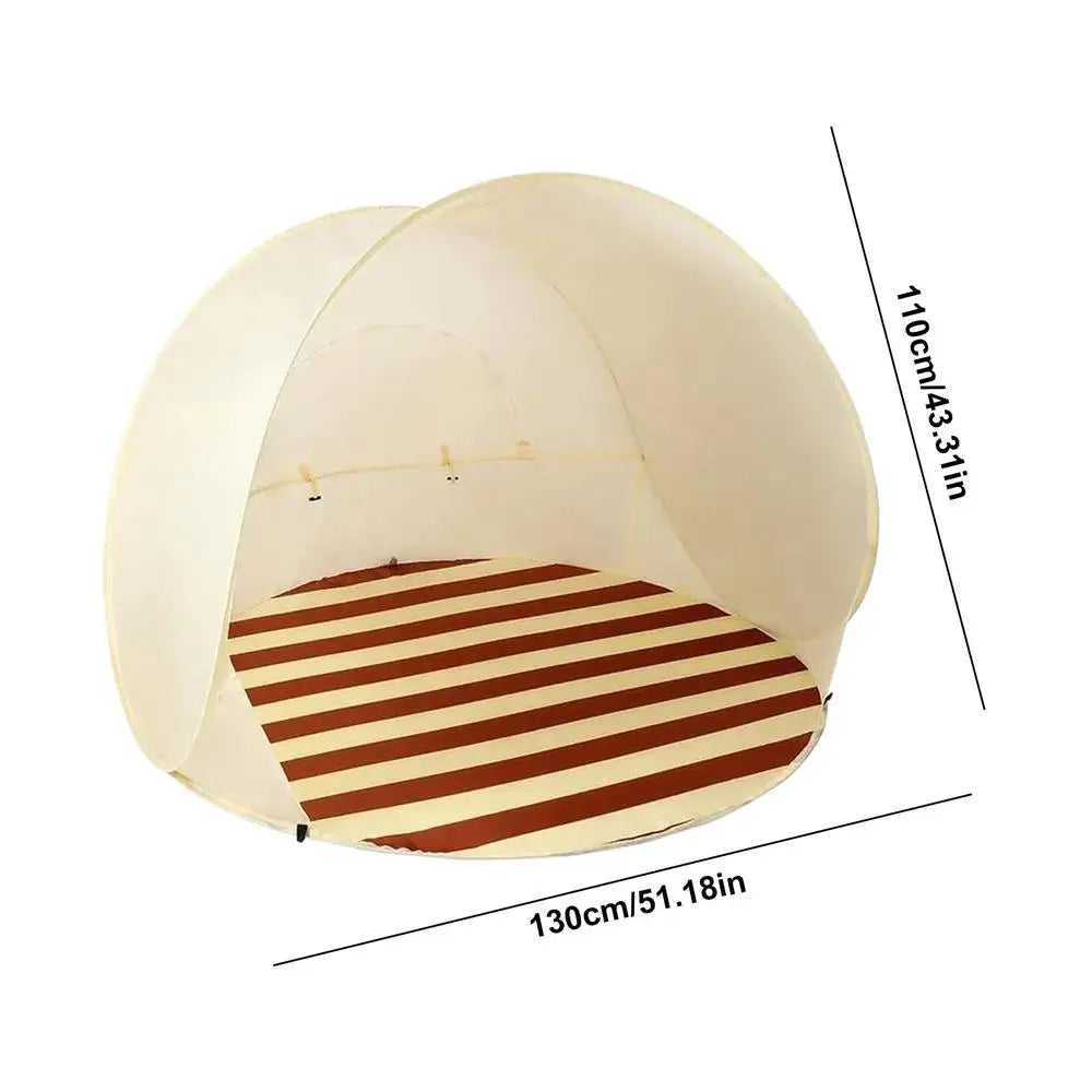 Outdoor Portable Camping One Click Open 3-4 People Tent Large Space Sunshade Beach Sun Shelter Tent Garden Beach Tent Reusable