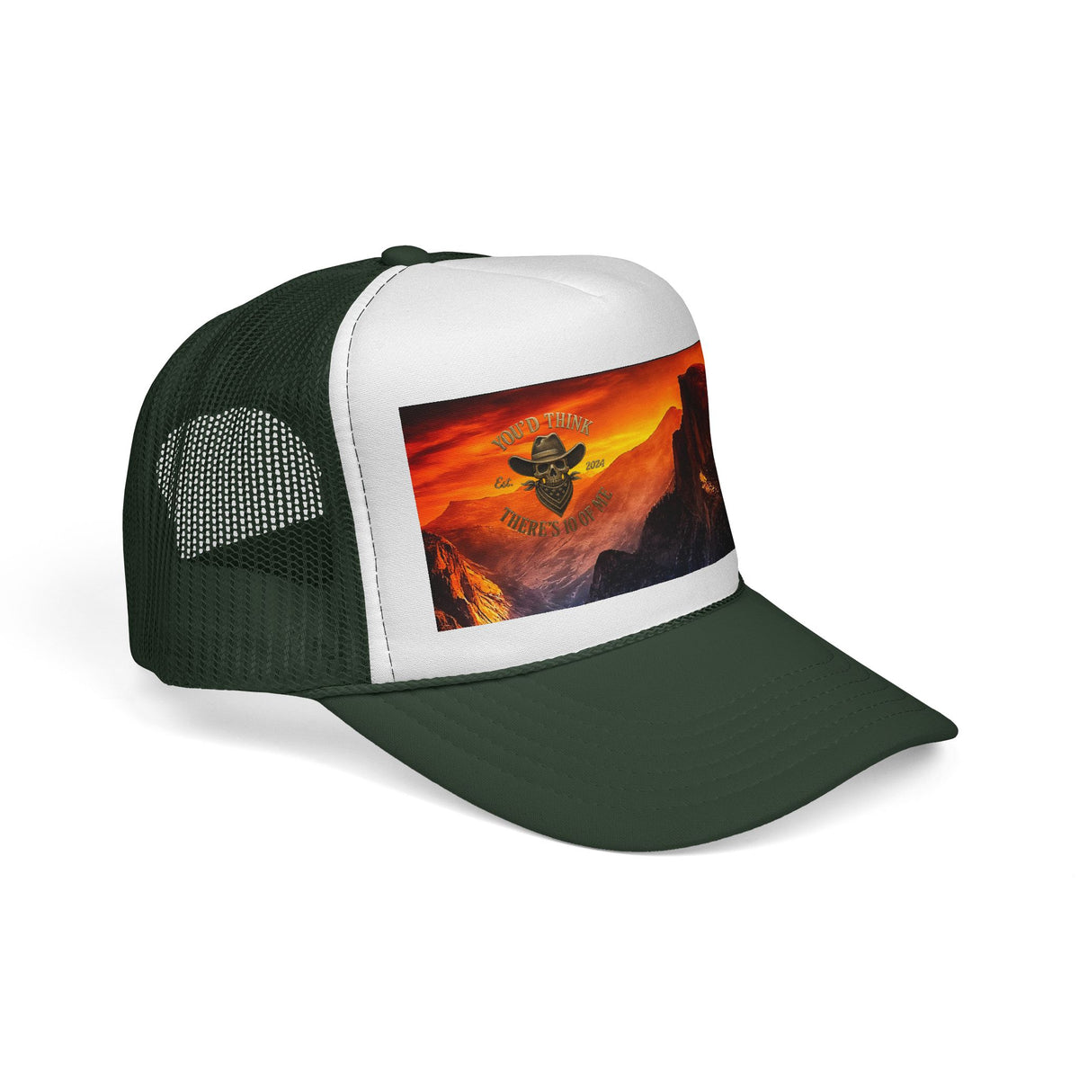 Sunset Mountain Trucker Cap — Vintage Yosemite Peak Photo Hat