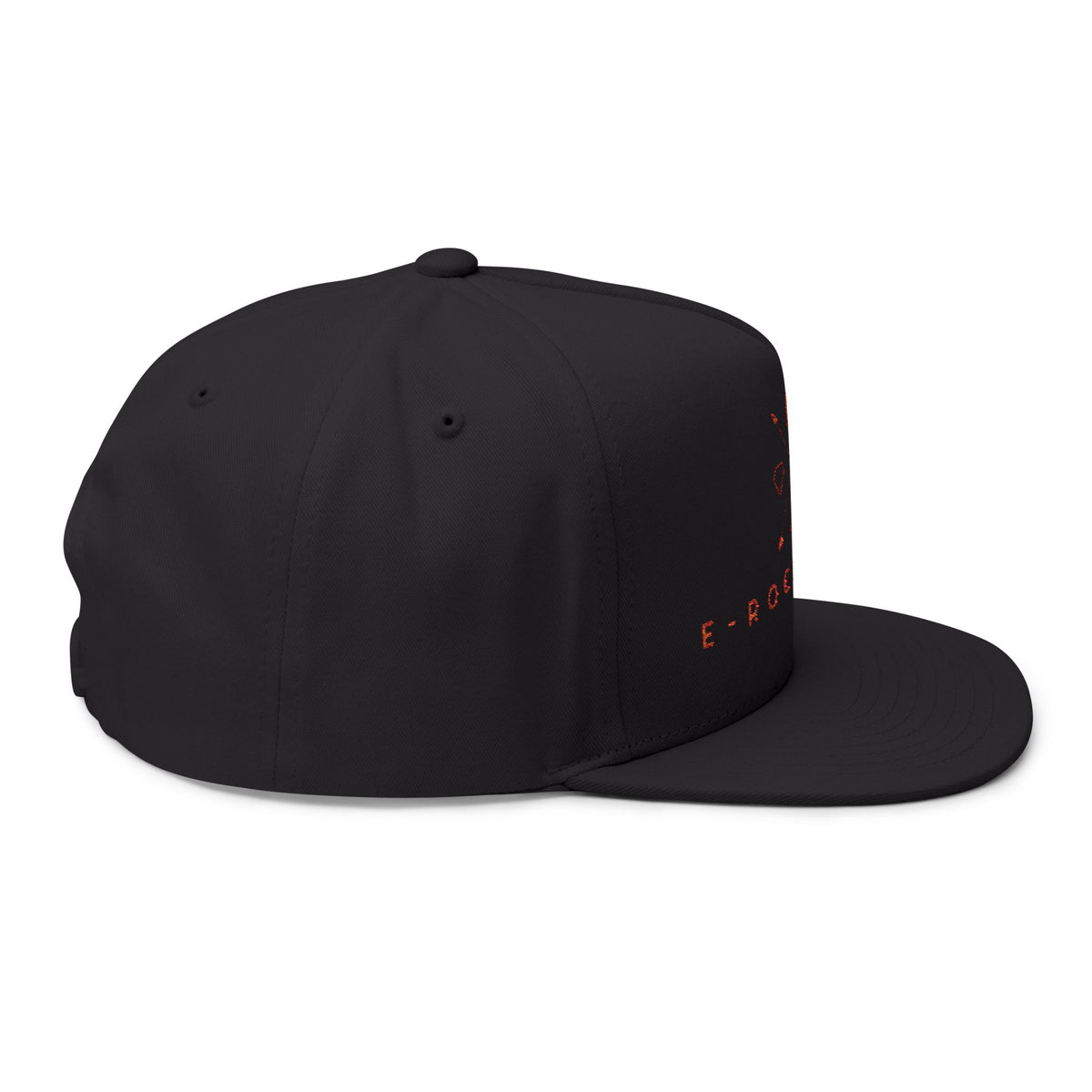 E-Rock Moto Embroidered Flat Bill Cap — Motorcycle Logo Snapback