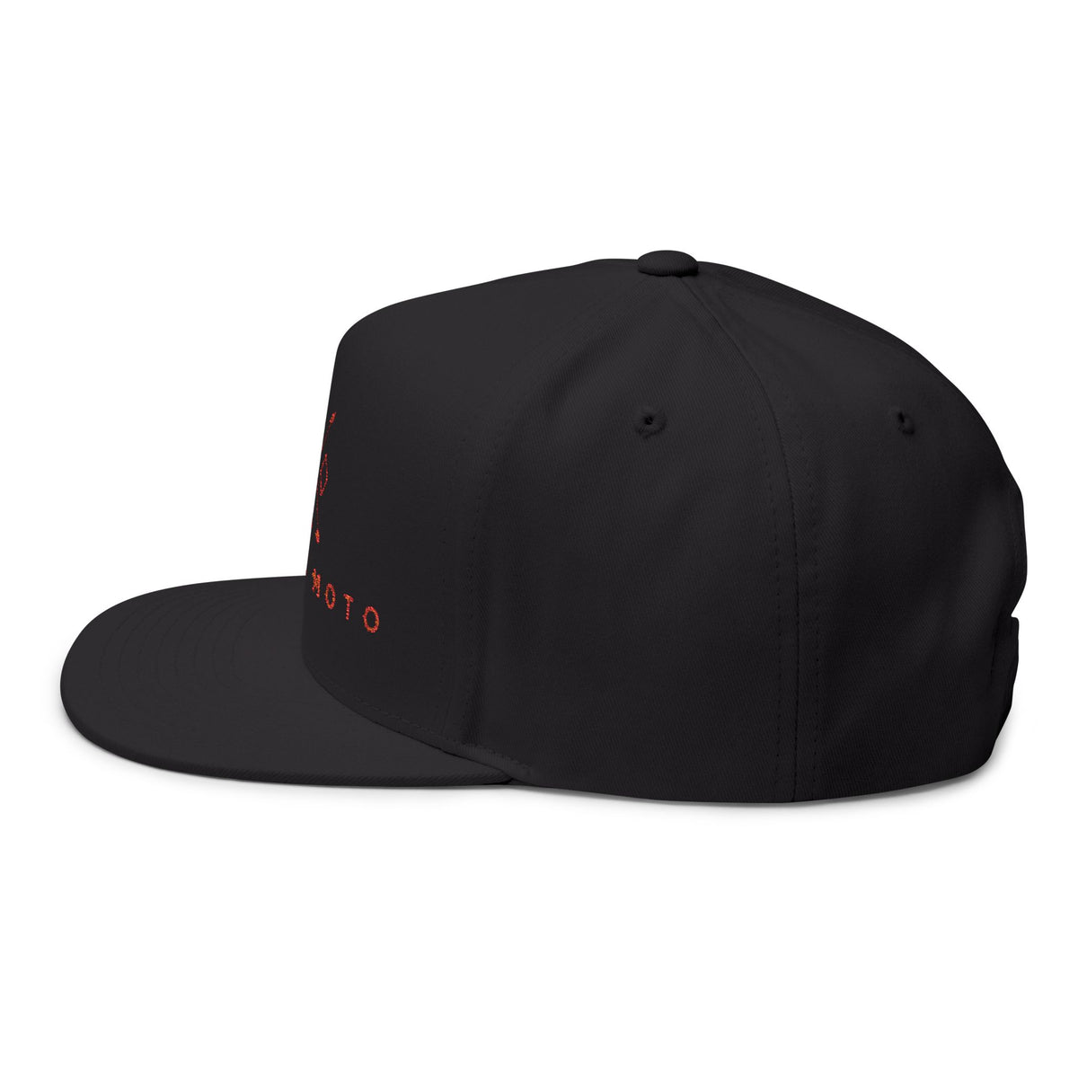 E-Rock Moto Embroidered Flat Bill Cap — Motorcycle Logo Snapback