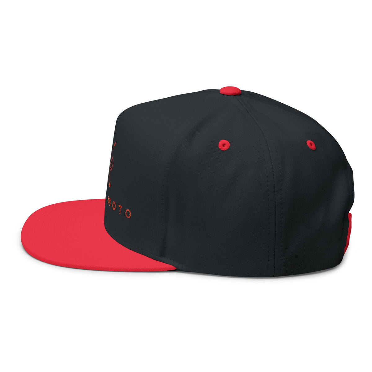 E-Rock Moto Embroidered Flat Bill Cap — Motorcycle Logo Snapback