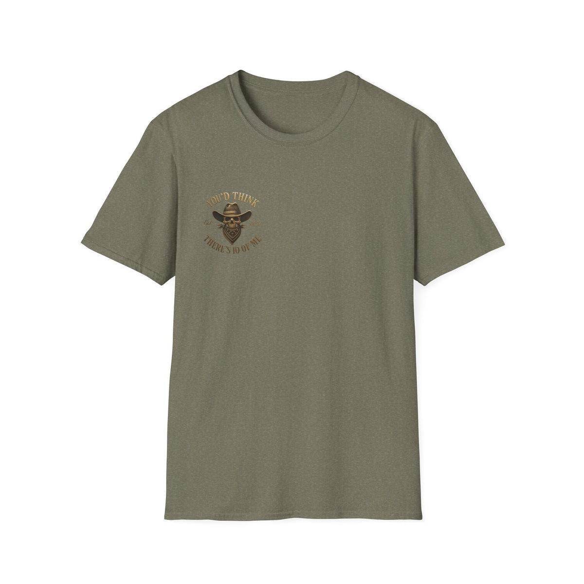 Skull Cowboy Bandana You'd Think There's 10 of Me T-Shirt | Western Outlaw
