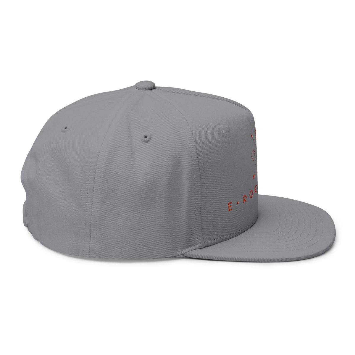 E-Rock Moto Embroidered Flat Bill Cap — Motorcycle Logo Snapback