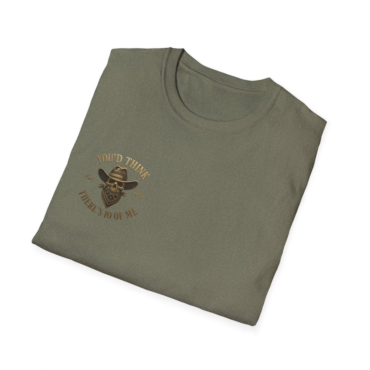 Skull Cowboy Bandana You'd Think There's 10 of Me T-Shirt | Western Outlaw