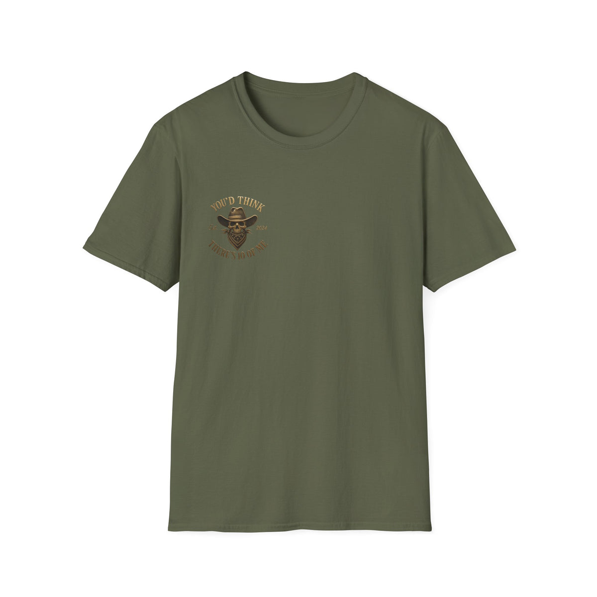 Skull Cowboy Bandana You'd Think There's 10 of Me T-Shirt | Western Outlaw