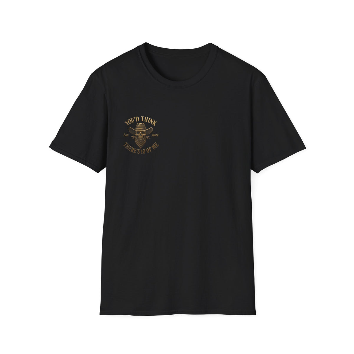 Skull Cowboy Bandana You'd Think There's 10 of Me T-Shirt | Western Outlaw