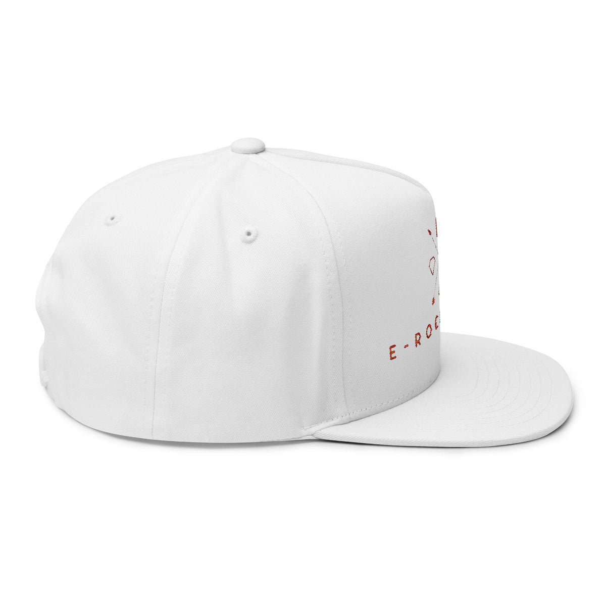 E-Rock Moto Embroidered Flat Bill Cap — Motorcycle Logo Snapback