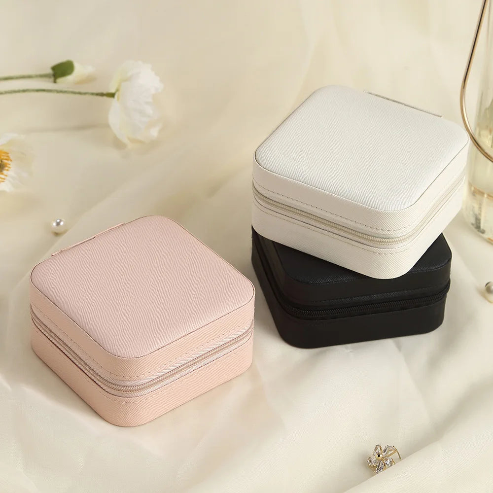Jewelry Organizer Display Travel Jewelry Case Boxes Portable Jewelry Box Leather Storage Joyeros Organizador De Joyas