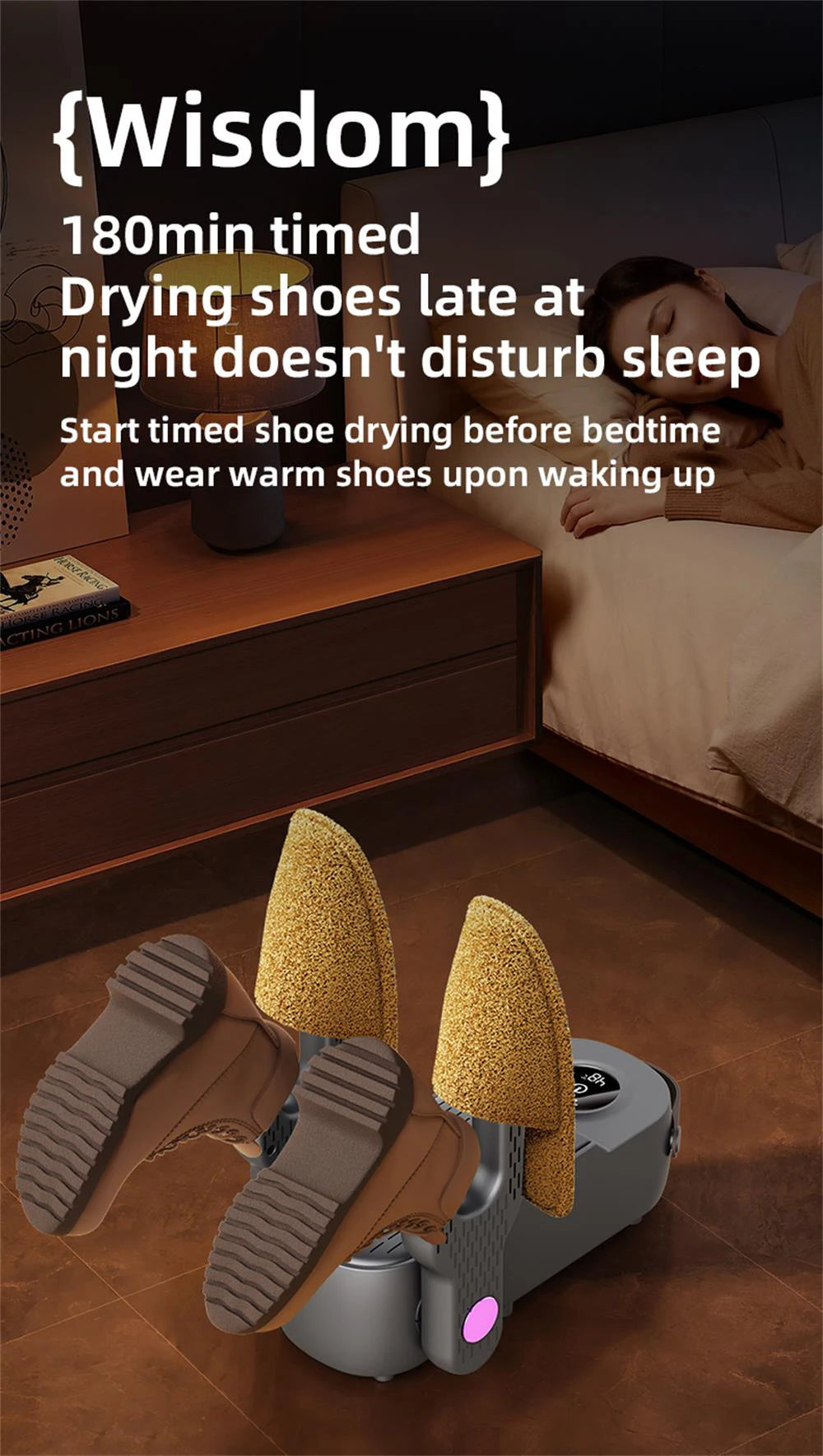 Electric Shoe Dryer With Ultraviolet Sterilization Foldable Boot Warmer Double Arm Shoe Dryer Heater Sock Gloves Dryer Machine