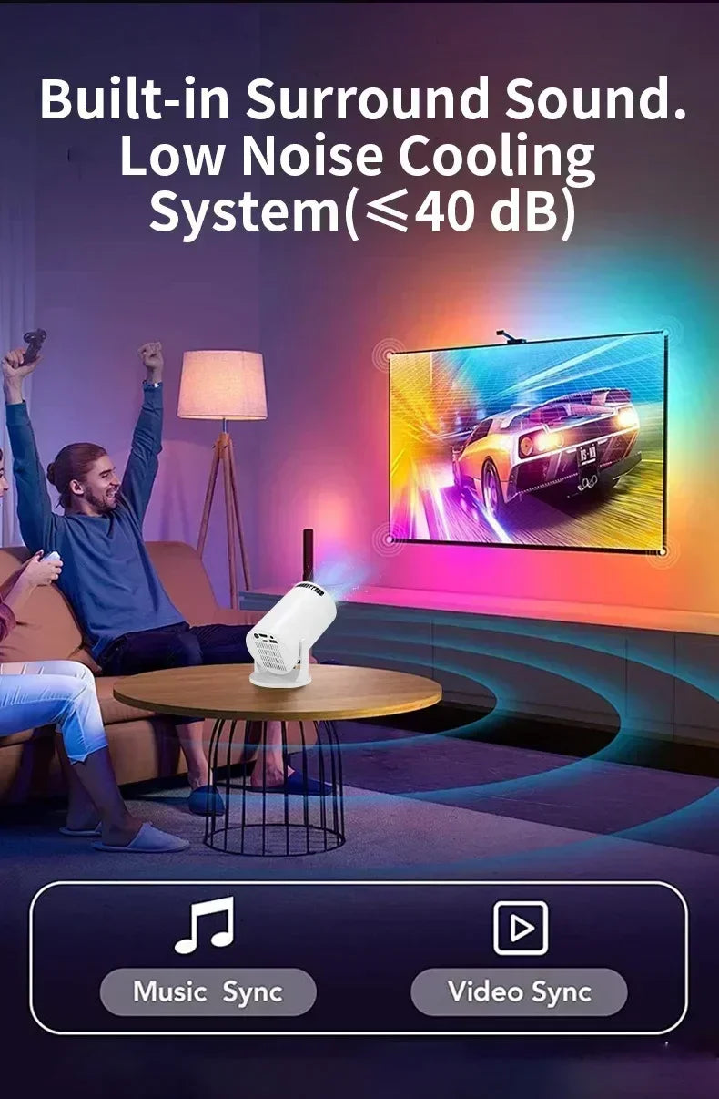 New Projector 4K Android 11 Mini HY300 Wifi6 290ANSI Allwinner H713 BT5.0 1080P 1280*720P Cinema Outdoor portable Projetor