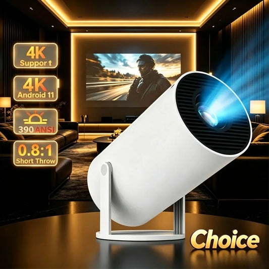 New Projector 4K Android 11 Mini HY300 Wifi6 290ANSI Allwinner H713 BT5.0 1080P 1280*720P Cinema Outdoor portable Projetor