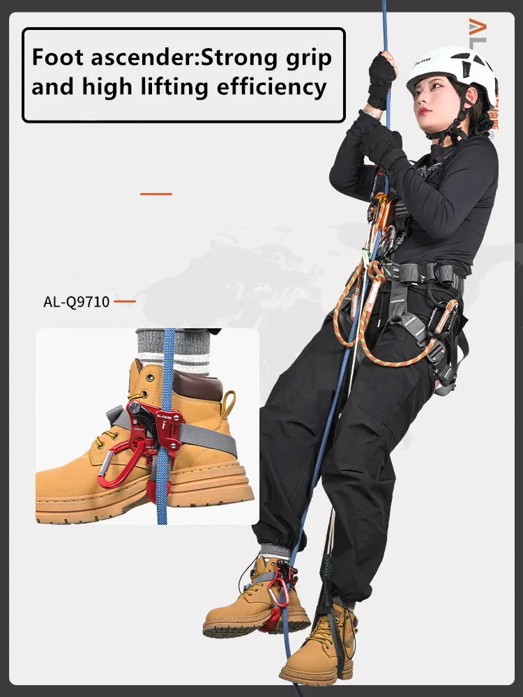 Rock Climbing Left/Right Foot Ascender Riser for Outdoor Vertical Climbing Efficient Rope Climbing Mountaineering Gear