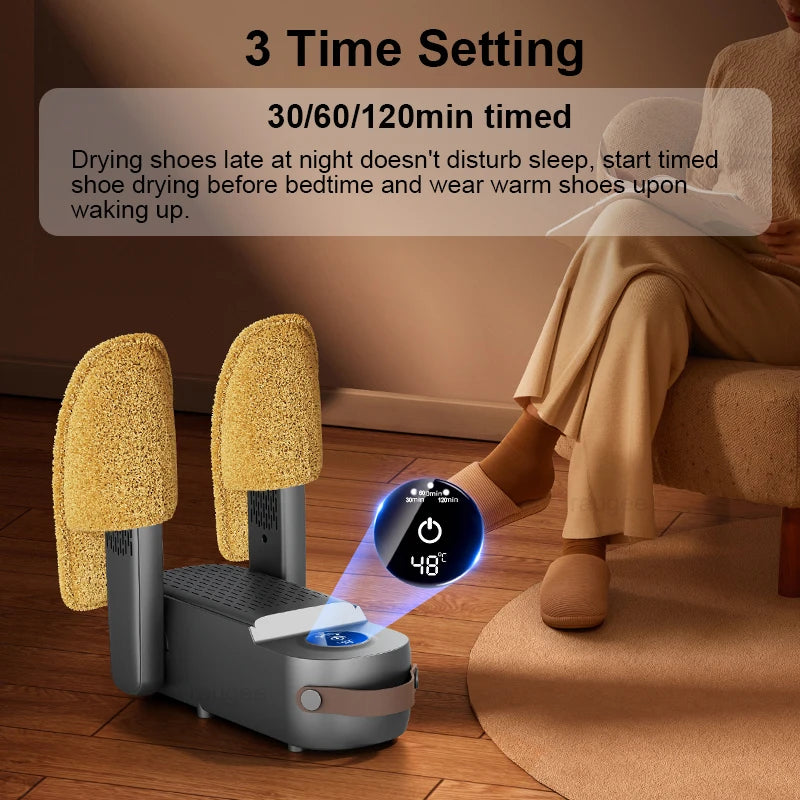 Electric Shoe Dryer With Ultraviolet Sterilization Foldable Boot Warmer Double Arm Shoe Dryer Heater Sock Gloves Dryer Machine