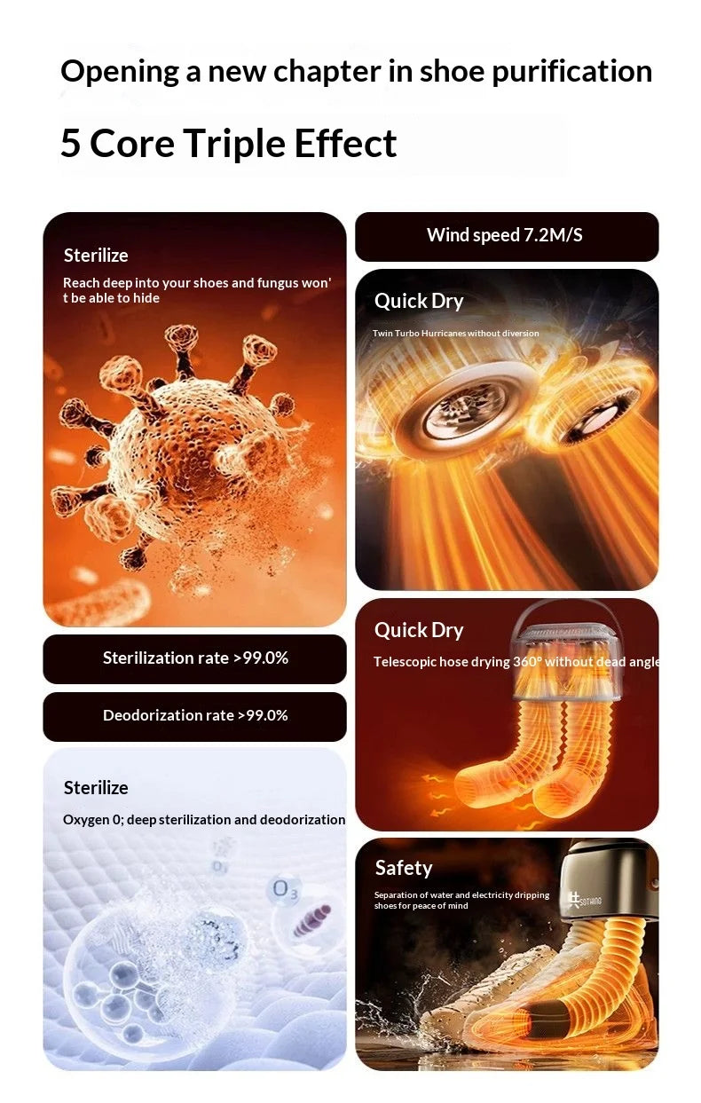 Intelligent Shoe Dryer with Both Dry Wet Functions Deodorizing Deodorizing Sterilizing Disinfecting All-in-One Machine