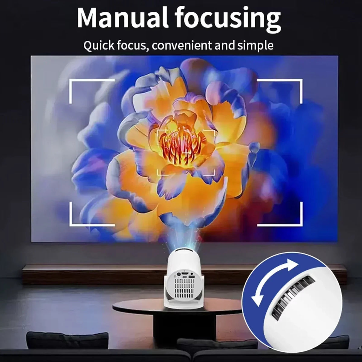 New Projector 4K Android 11 Mini HY300 Wifi6 290ANSI Allwinner H713 BT5.0 1080P 1280*720P Cinema Outdoor portable Projetor