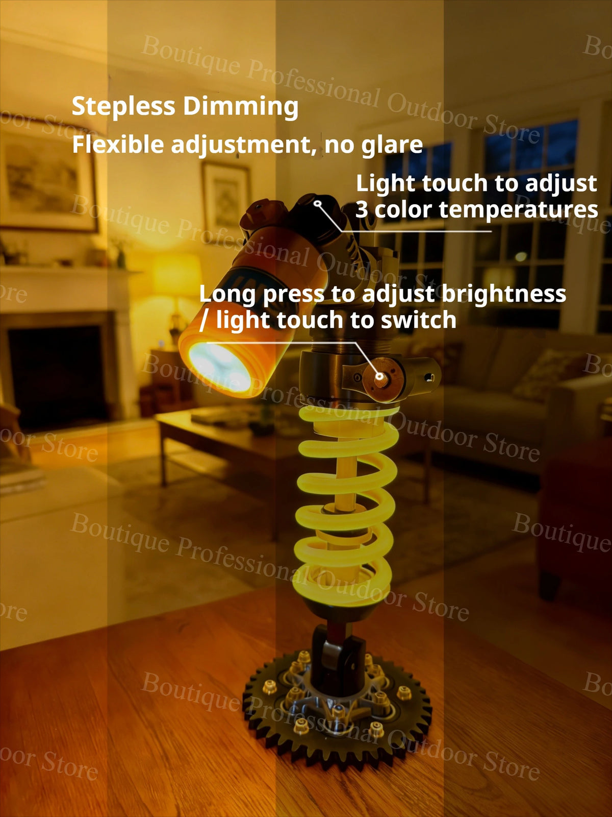 DIY Motorcycle Style Ambient Light Gaming Room Setup Decor Creative Gift For Male Gamers Bike Lovers For OHLINS Suspension Lamp