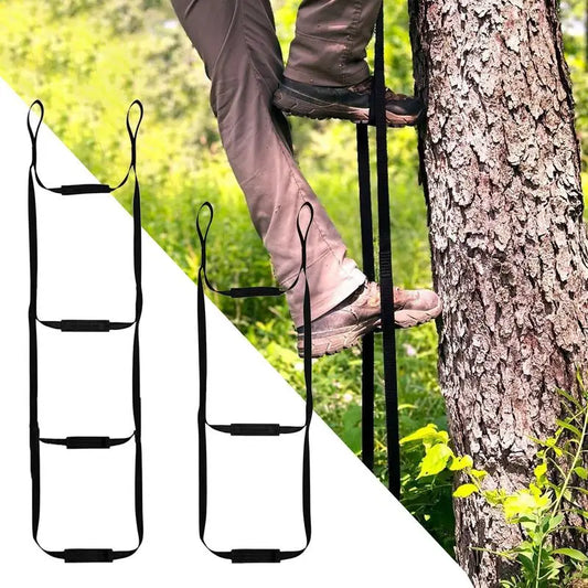 Portable Hunting Tree Climbing Aider with Anti-Skidding Steps Climbing Rope Ladder for Rock Climbing Caving Canyoning
