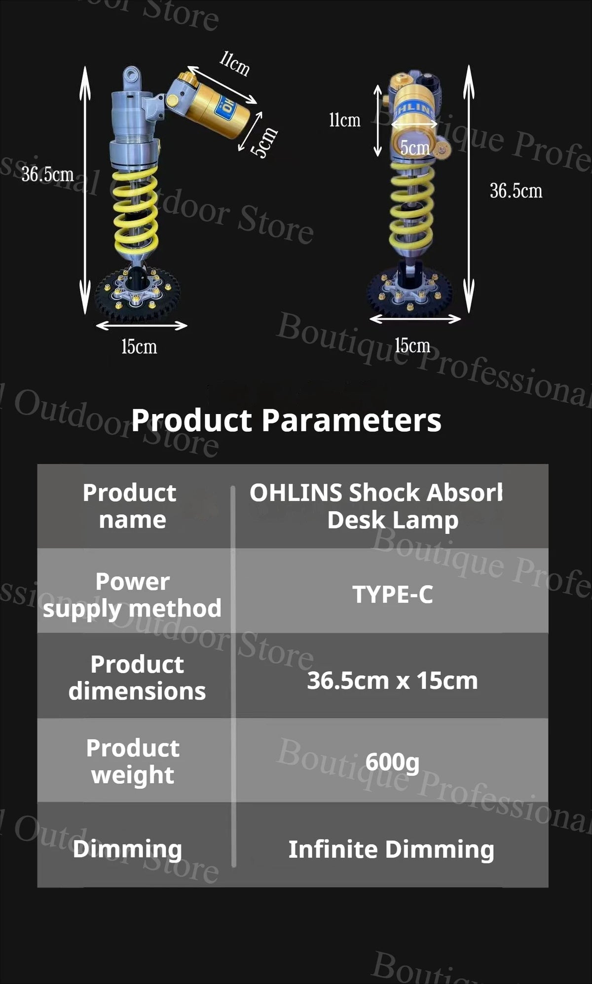 DIY Motorcycle Style Ambient Light Gaming Room Setup Decor Creative Gift For Male Gamers Bike Lovers For OHLINS Suspension Lamp