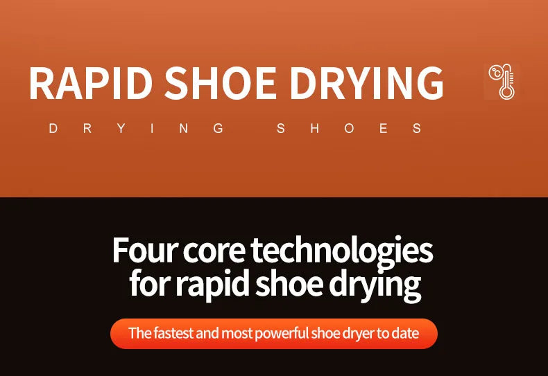 Six-Arm Foldable Shoe Dryer Electric Shoe and Boot Dryer Timing Control Household Shoe Warmer Portable Heater For Socks Boots