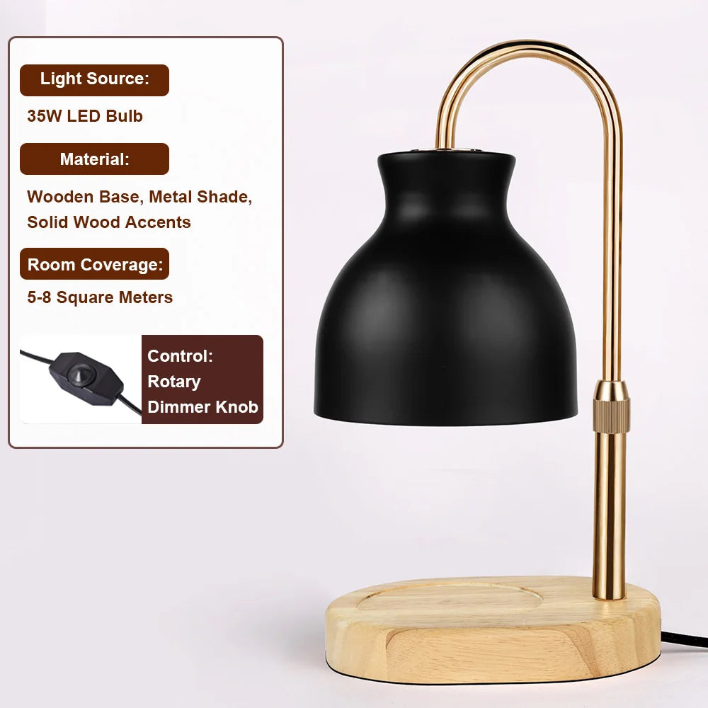 Candle Warmer Lamp with Timer Dimmable Candle Lamp Warmer Glass Candle Warmer Adjustable Candle Light Cozy Bedroom Home Decor