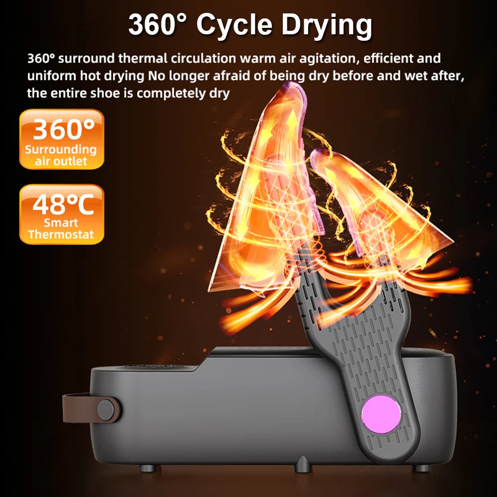 Electric Shoe Dryer With Ultraviolet Sterilization Foldable Boot Warmer Double Arm Shoe Dryer Heater Sock Gloves Dryer Machine