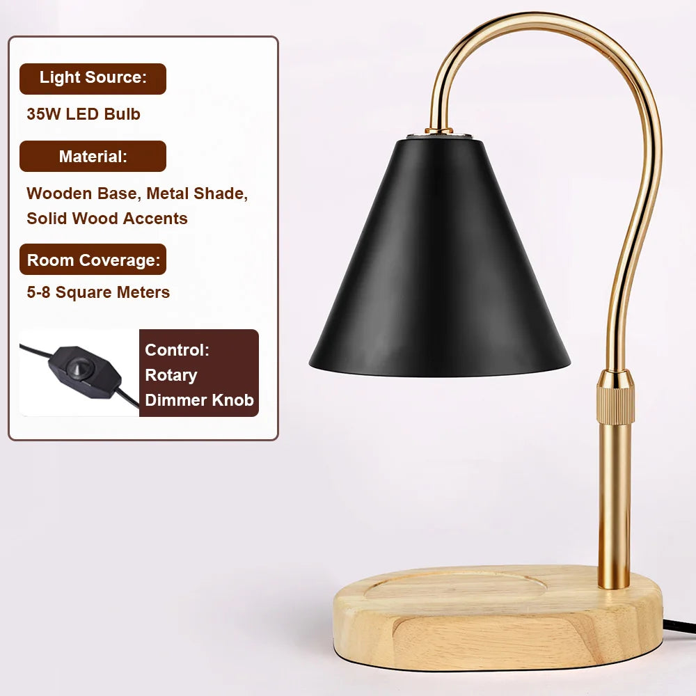 Candle Warmer Lamp with Timer Dimmable Candle Lamp Warmer Glass Candle Warmer Adjustable Candle Light Cozy Bedroom Home Decor