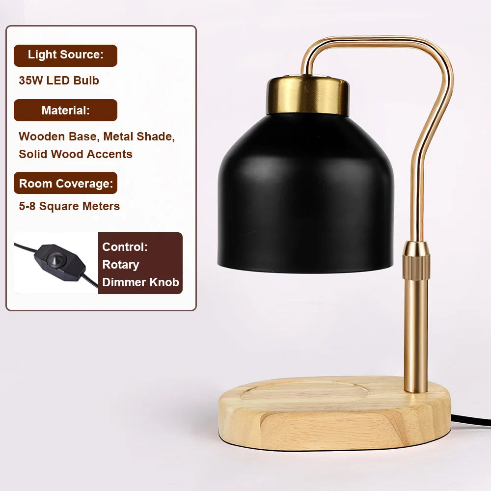 Candle Warmer Lamp with Timer Dimmable Candle Lamp Warmer Glass Candle Warmer Adjustable Candle Light Cozy Bedroom Home Decor