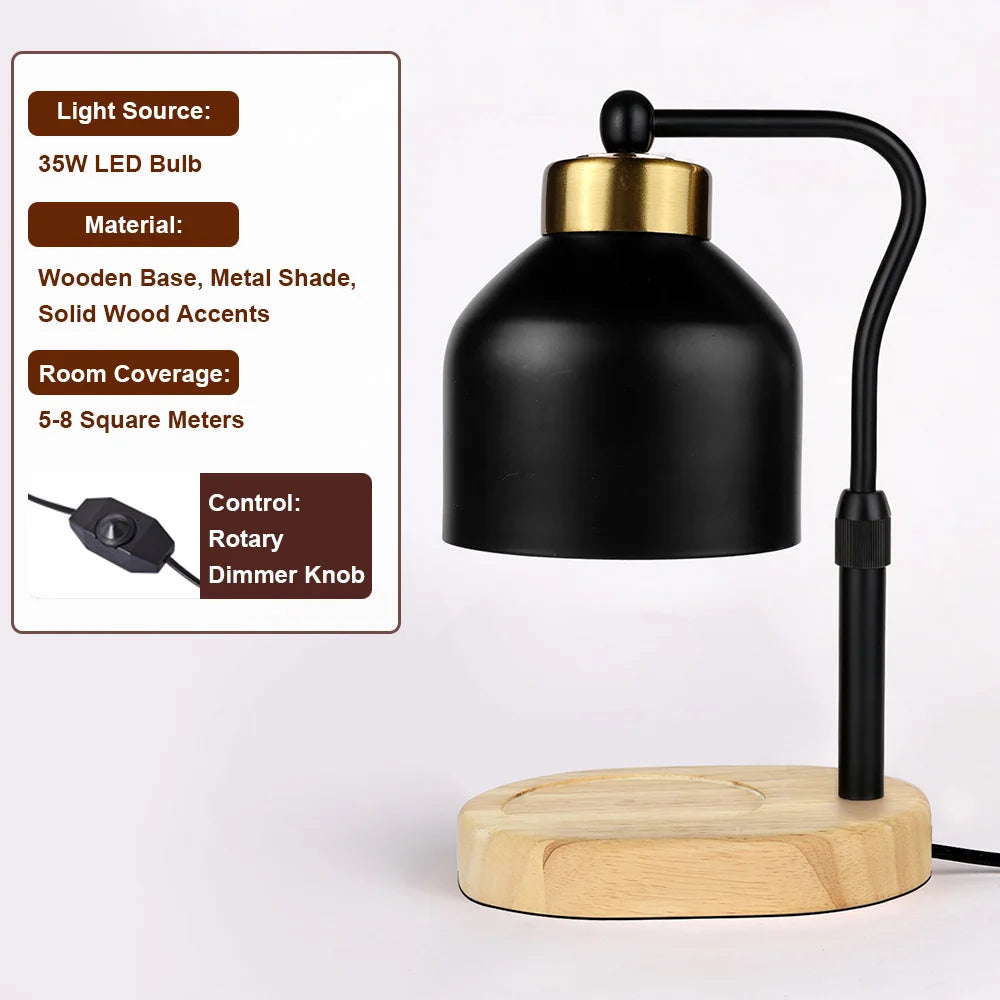 Candle Warmer Lamp with Timer Dimmable Candle Lamp Warmer Glass Candle Warmer Adjustable Candle Light Cozy Bedroom Home Decor