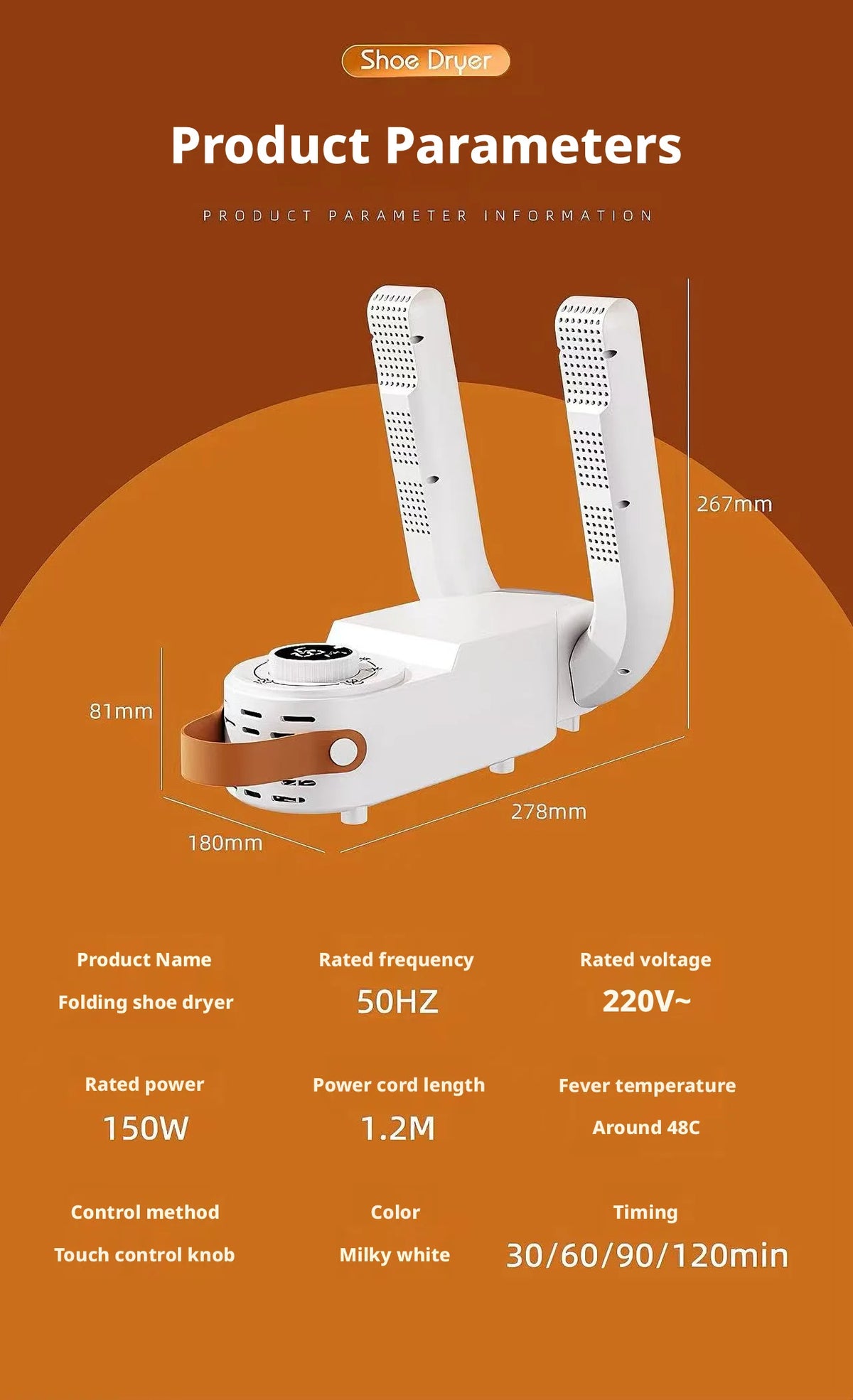 All-in-1 Smart Shoe Dryer Portable Automatic Fast Drying with Deodorization & Sterilization – Perfect for Home and Dorm Living