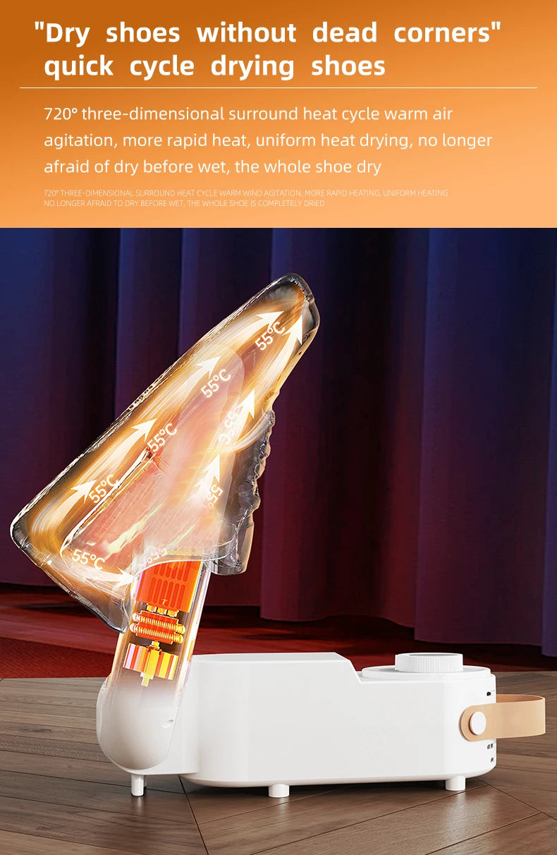 Quick Drying Intelligent Shoe Dryer Telescopic Stretchable Design Timer Function Sterilize Deodorize Shoe Dryer Machine
