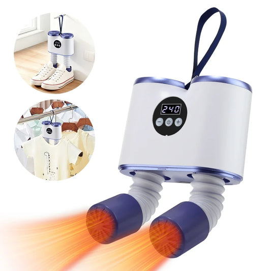 Portable Shoe Dryer with Fan Heater  Intelligent Quick-Drying Ski Boot Dryer with Timer Boot Dryer for Work Boots Sneakers Socks