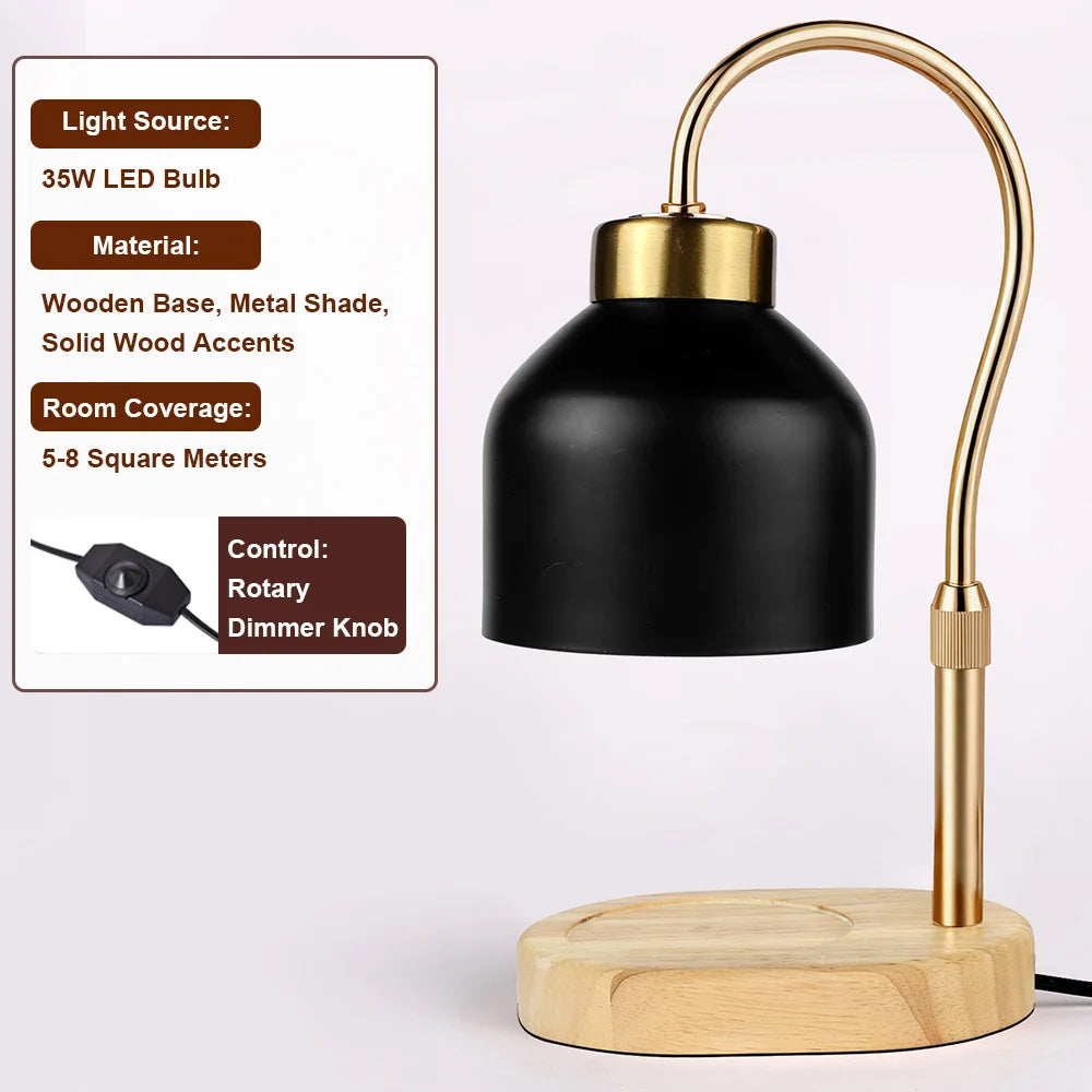 Candle Warmer Lamp with Timer Dimmable Candle Lamp Warmer Glass Candle Warmer Adjustable Candle Light Cozy Bedroom Home Decor
