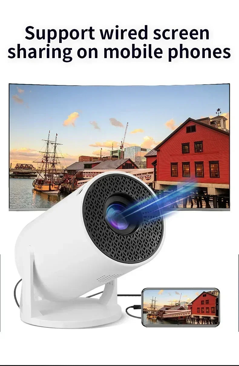 New Projector 4K Android 11 Mini HY300 Wifi6 290ANSI Allwinner H713 BT5.0 1080P 1280*720P Cinema Outdoor portable Projetor