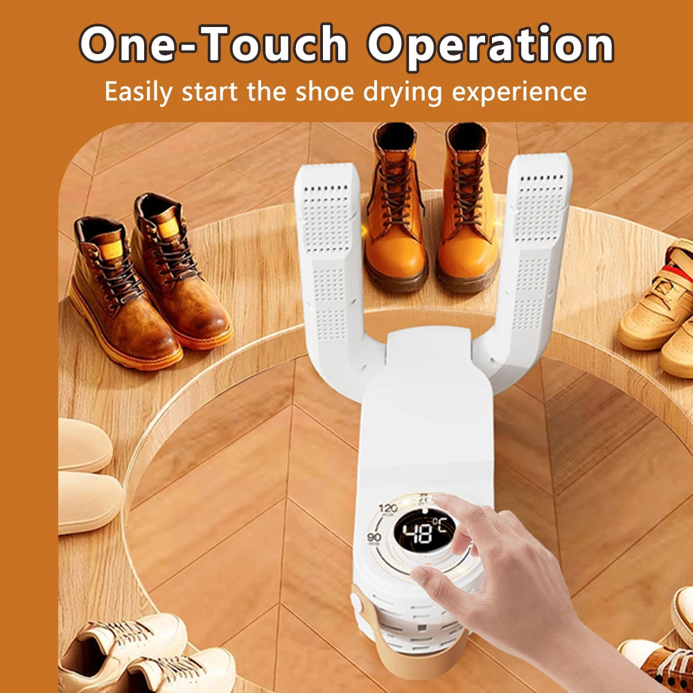 Portable Shoe Dryer with Fan Heater  Intelligent Quick-Drying Ski Boot Dryer with Timer Boot Dryer for Work Boots Sneakers Socks