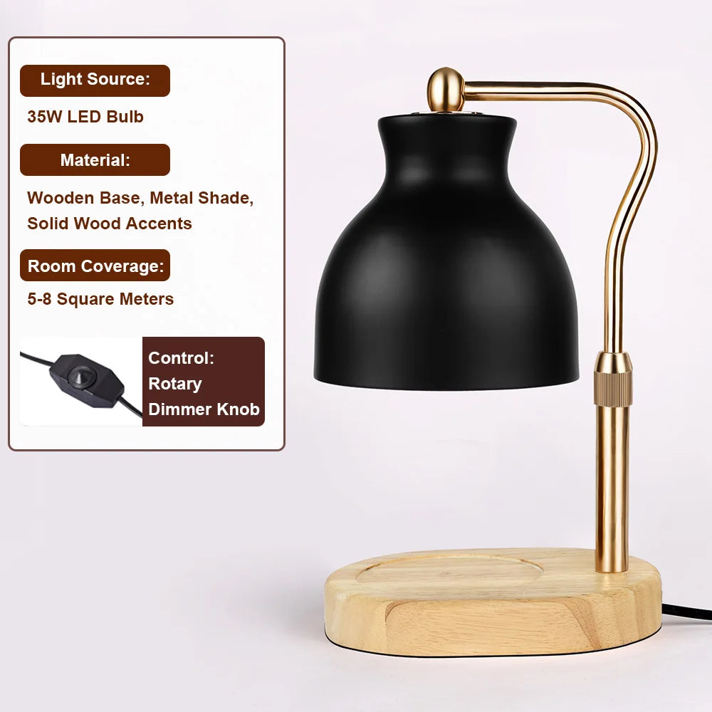Candle Warmer Lamp with Timer Dimmable Candle Lamp Warmer Glass Candle Warmer Adjustable Candle Light Cozy Bedroom Home Decor
