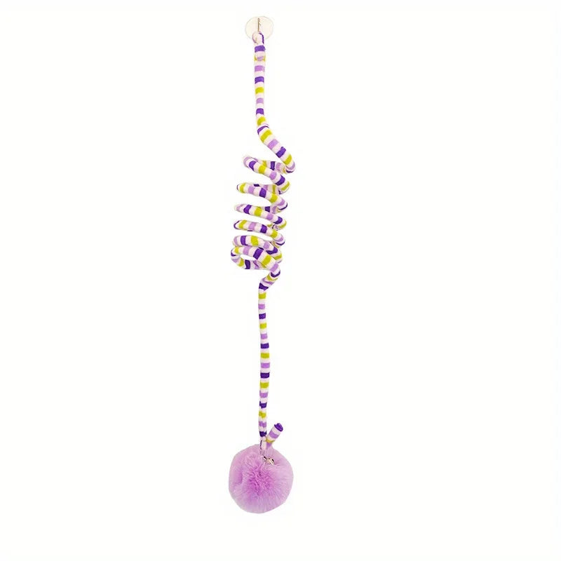 Interactive Cat Hanging  Simulation Cat  Funny Self-hey Interactive  for Kitten Playing Teaser Wand Toy Cat with bell