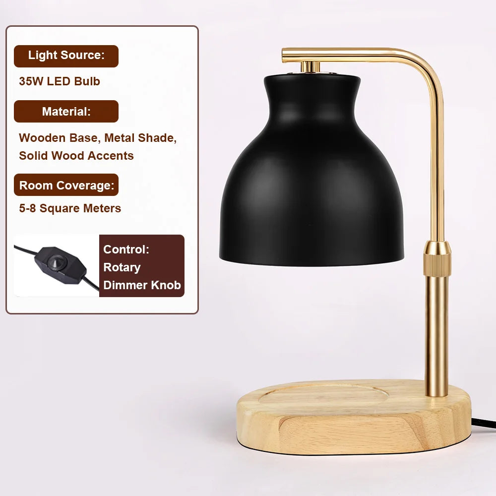 Candle Warmer Lamp with Timer Dimmable Candle Lamp Warmer Glass Candle Warmer Adjustable Candle Light Cozy Bedroom Home Decor