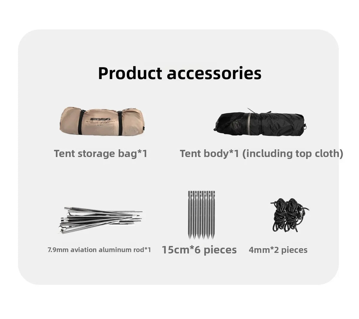 MOUNTAINHIKER 2026 Single Camp Bed Outdoor Tent Waterproof Rainproof Multi-purpose Leisure Camping Shelter for Hiking And Travel