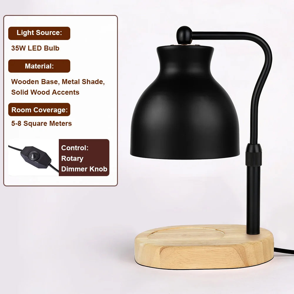 Candle Warmer Lamp with Timer Dimmable Candle Lamp Warmer Glass Candle Warmer Adjustable Candle Light Cozy Bedroom Home Decor
