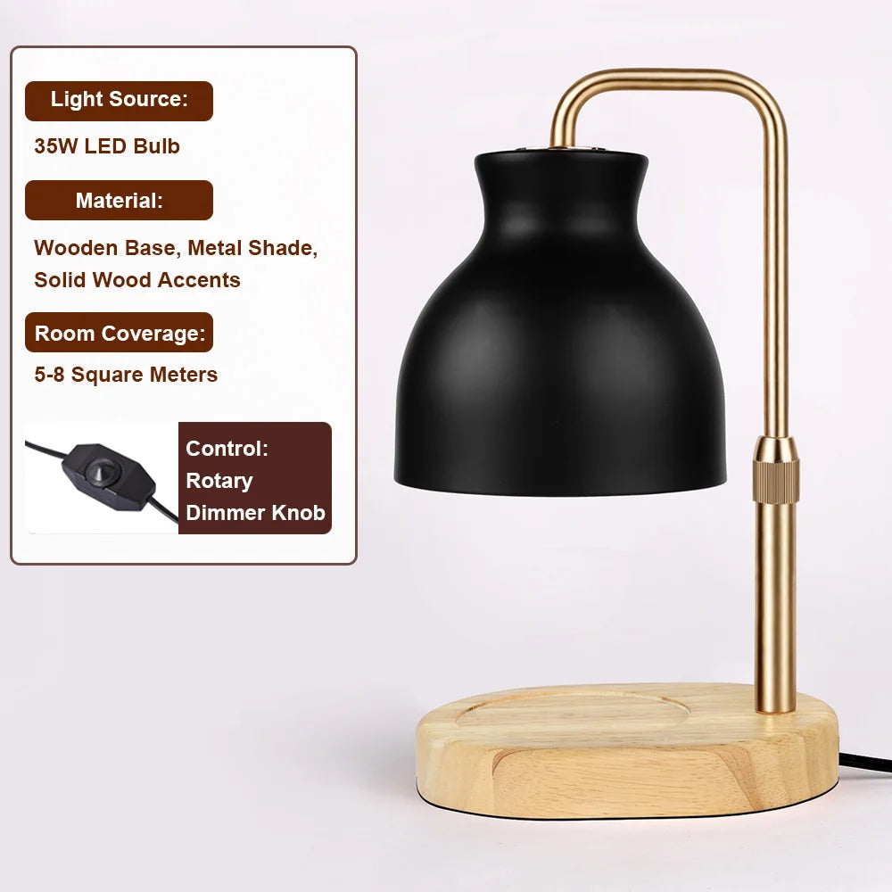 Candle Warmer Lamp with Timer Dimmable Candle Lamp Warmer Glass Candle Warmer Adjustable Candle Light Cozy Bedroom Home Decor