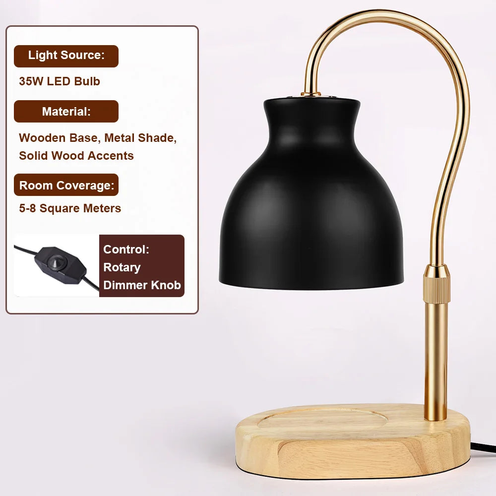 Candle Warmer Lamp with Timer Dimmable Candle Lamp Warmer Glass Candle Warmer Adjustable Candle Light Cozy Bedroom Home Decor