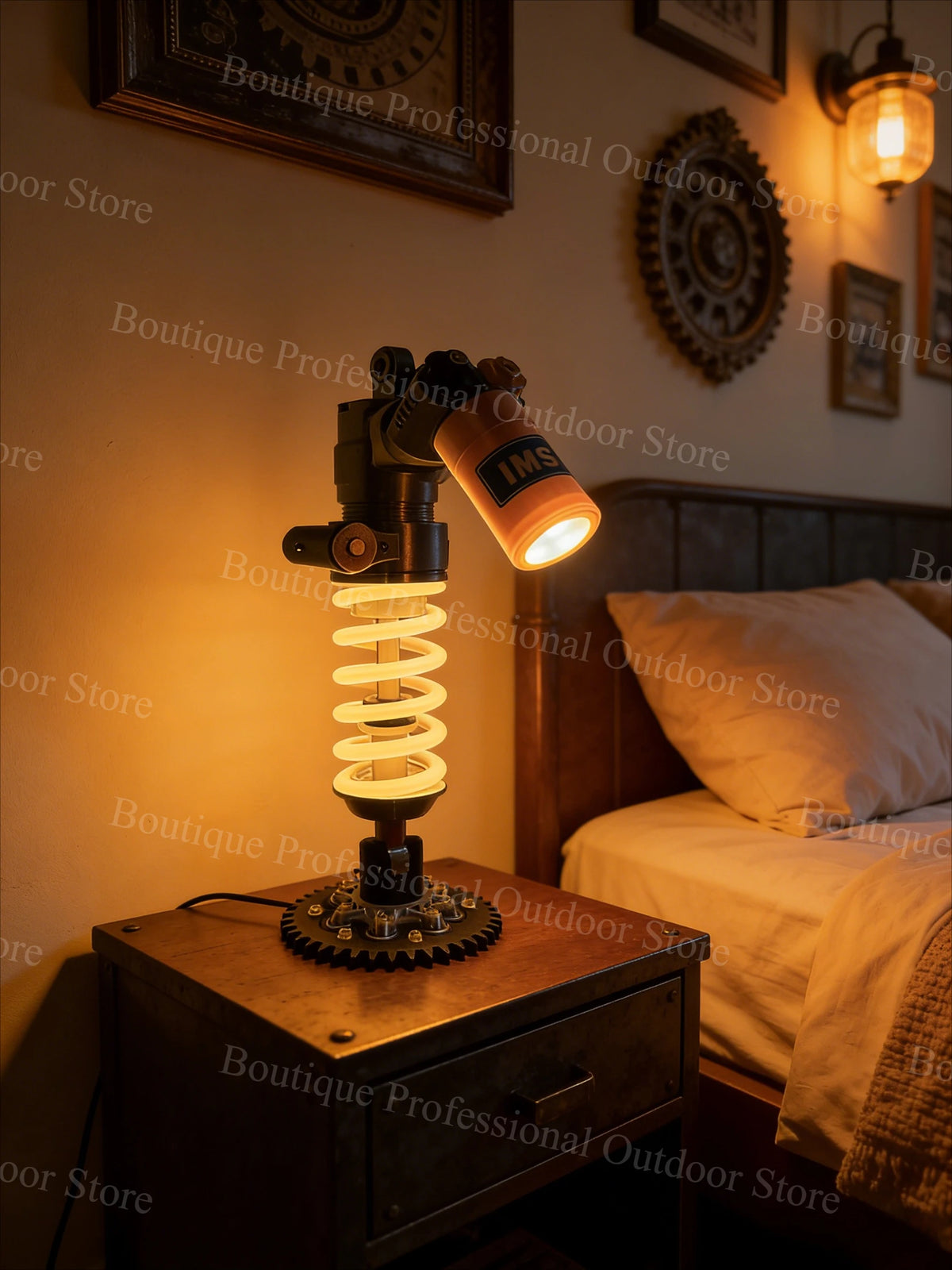 DIY Motorcycle Style Ambient Light Gaming Room Setup Decor Creative Gift For Male Gamers Bike Lovers For OHLINS Suspension Lamp