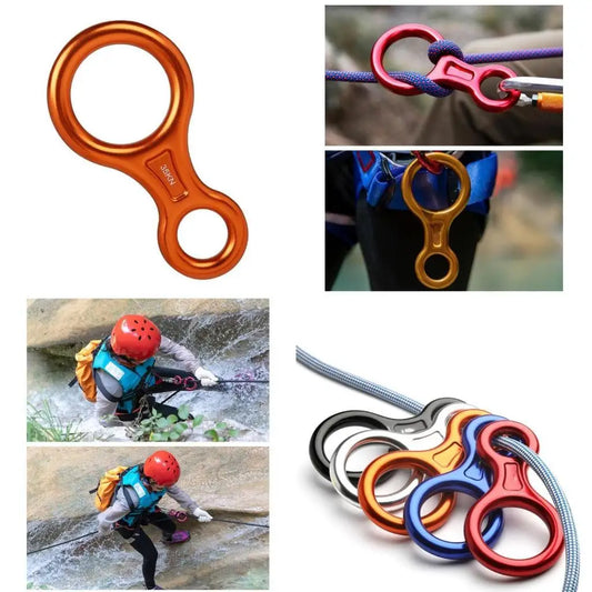 02DE Outdoor Recreation Abseiling Gear 35kN Heavy Duty Descender for Mountaineering