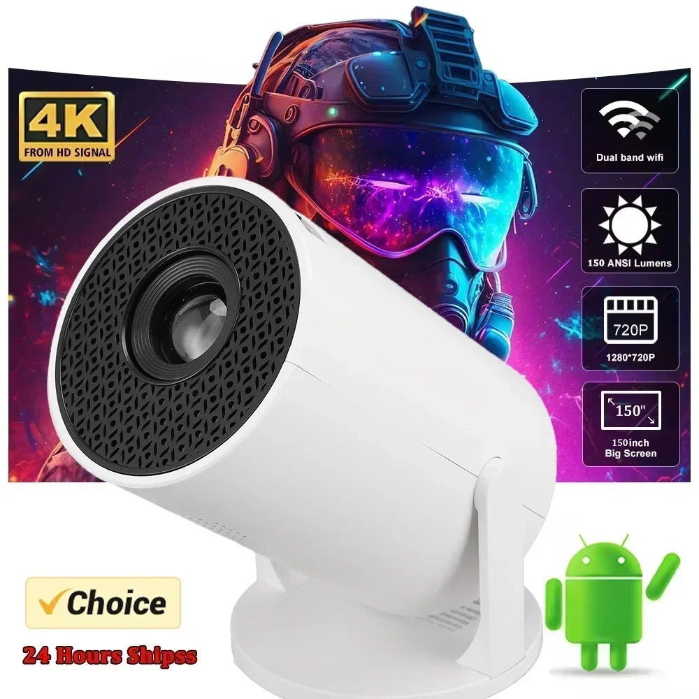 New Projector 4K Android 11 Mini HY300 Wifi6 290ANSI Allwinner H713 BT5.0 1080P 1280*720P Cinema Outdoor portable Projetor