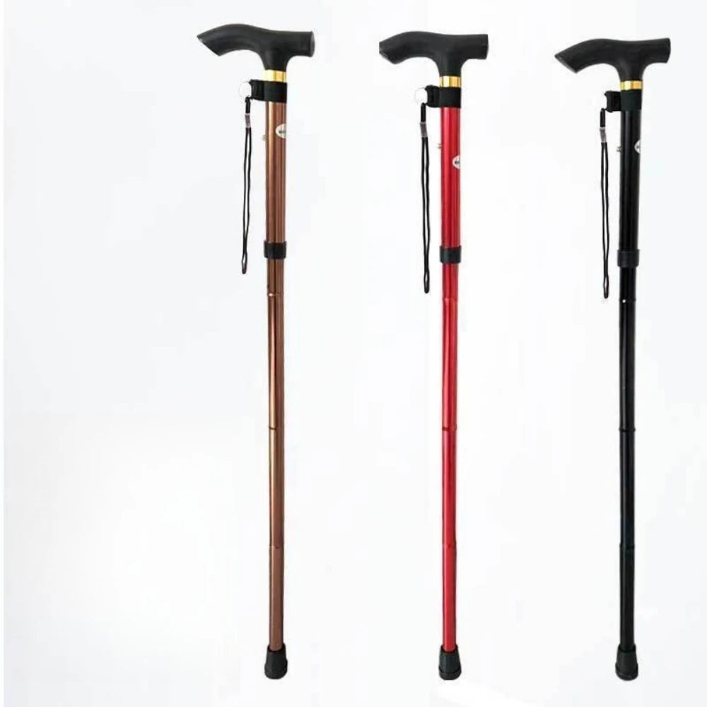 Mountaineering Stick - Men's and Women's Model - Travel Folding Adjustable Telescopic - Multi-functional for The Elderly