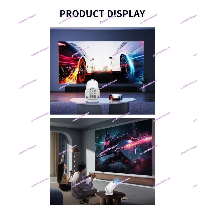 Home 4K HD Portable Projector | HY300MINI Smart Projector with Wired & Wireless Phone Screen Casting